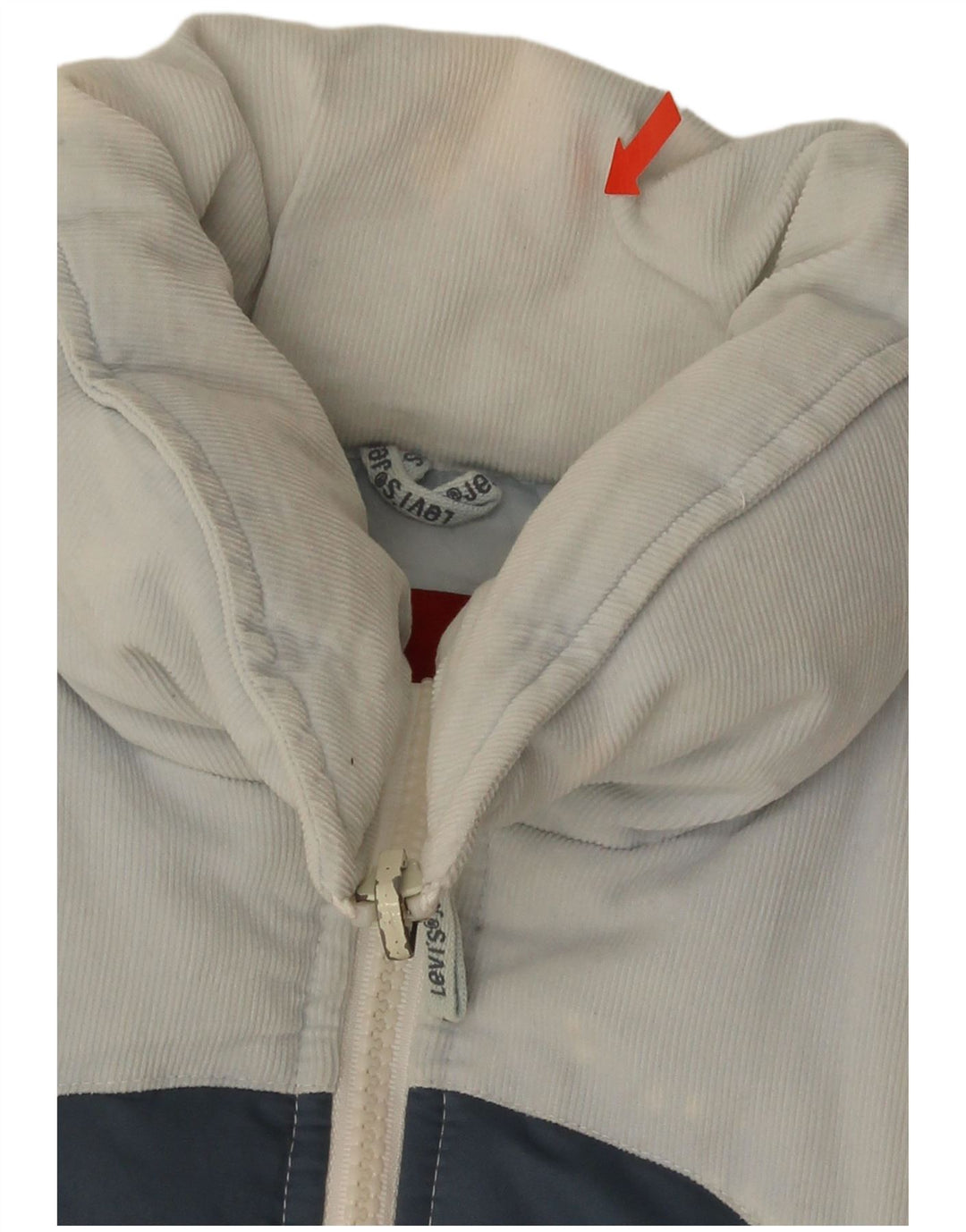 Levi's Chaqueta acolchada para mujer UK 6 XS Poliéster color block blanco