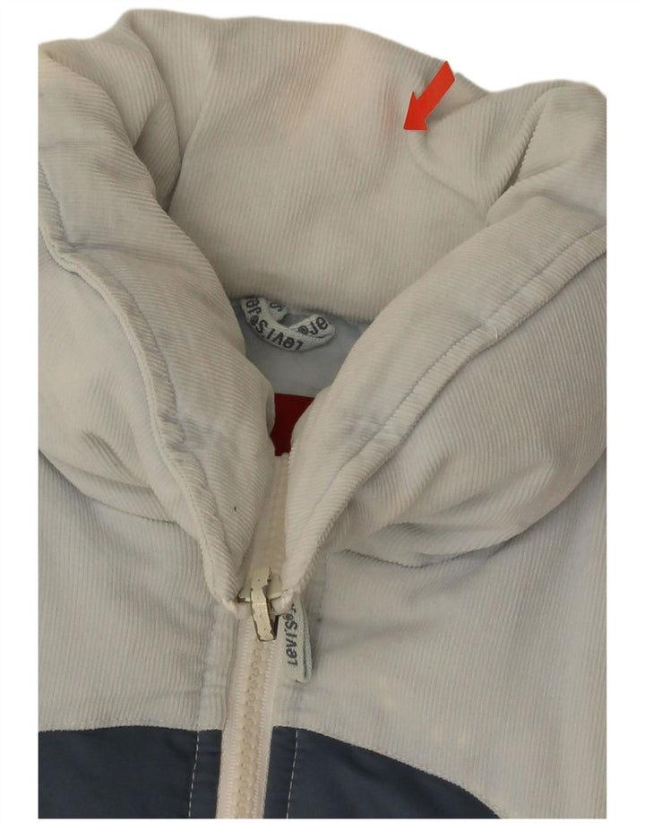 Levi's Chaqueta acolchada para mujer UK 6 XS Poliéster color block blanco