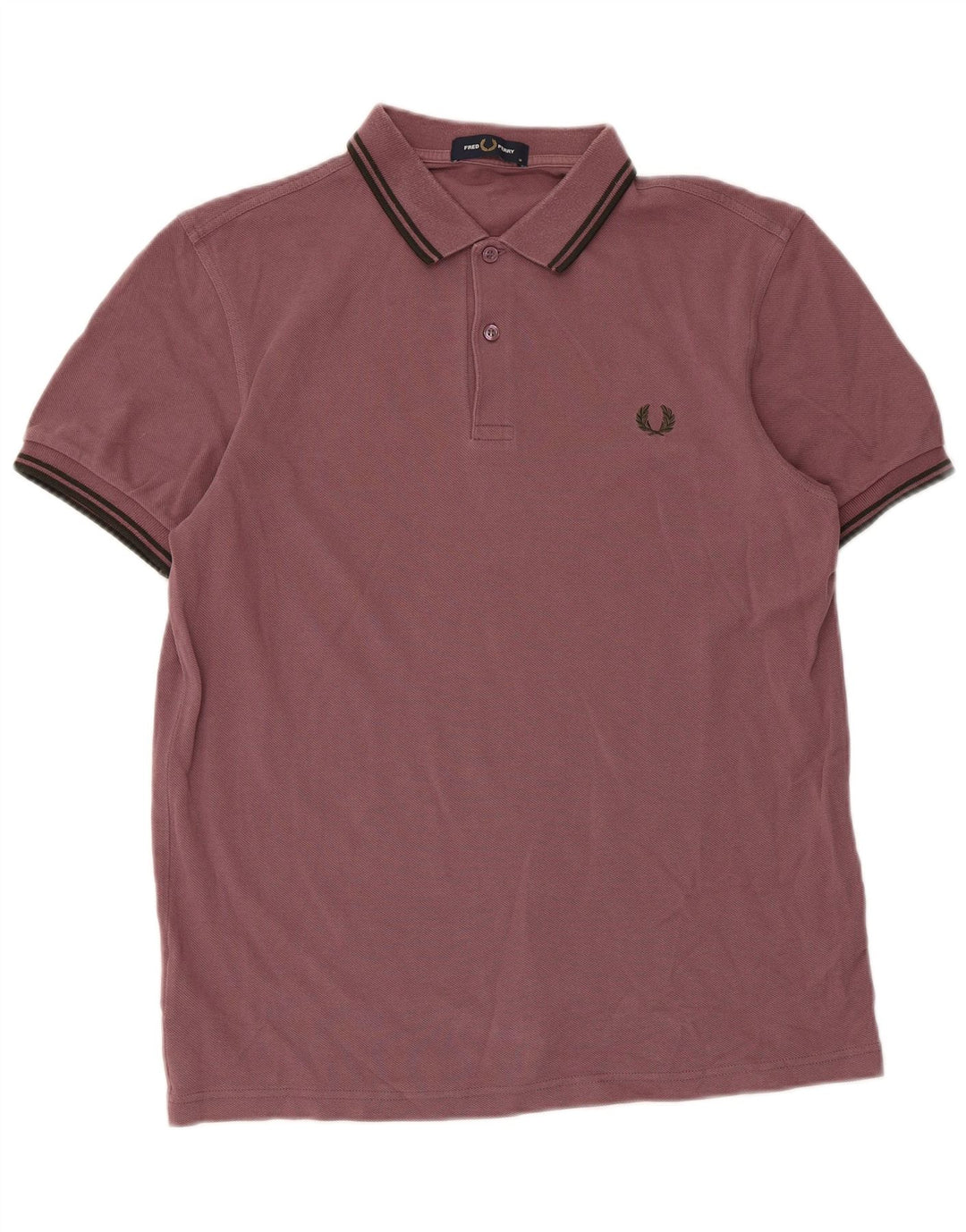 Polo Fred Perry Hombre De Algodón A Rayas Marrón Medio