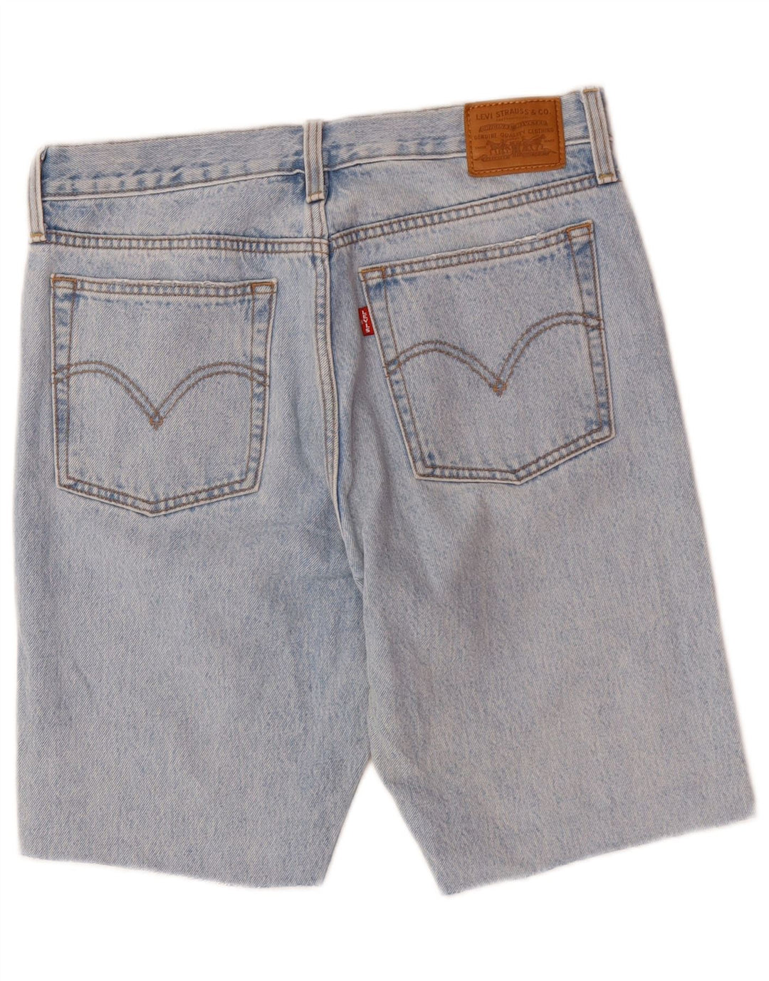 LEVI'S Mujer Wedgie Denim Shorts W30 Algodón Azul Medio