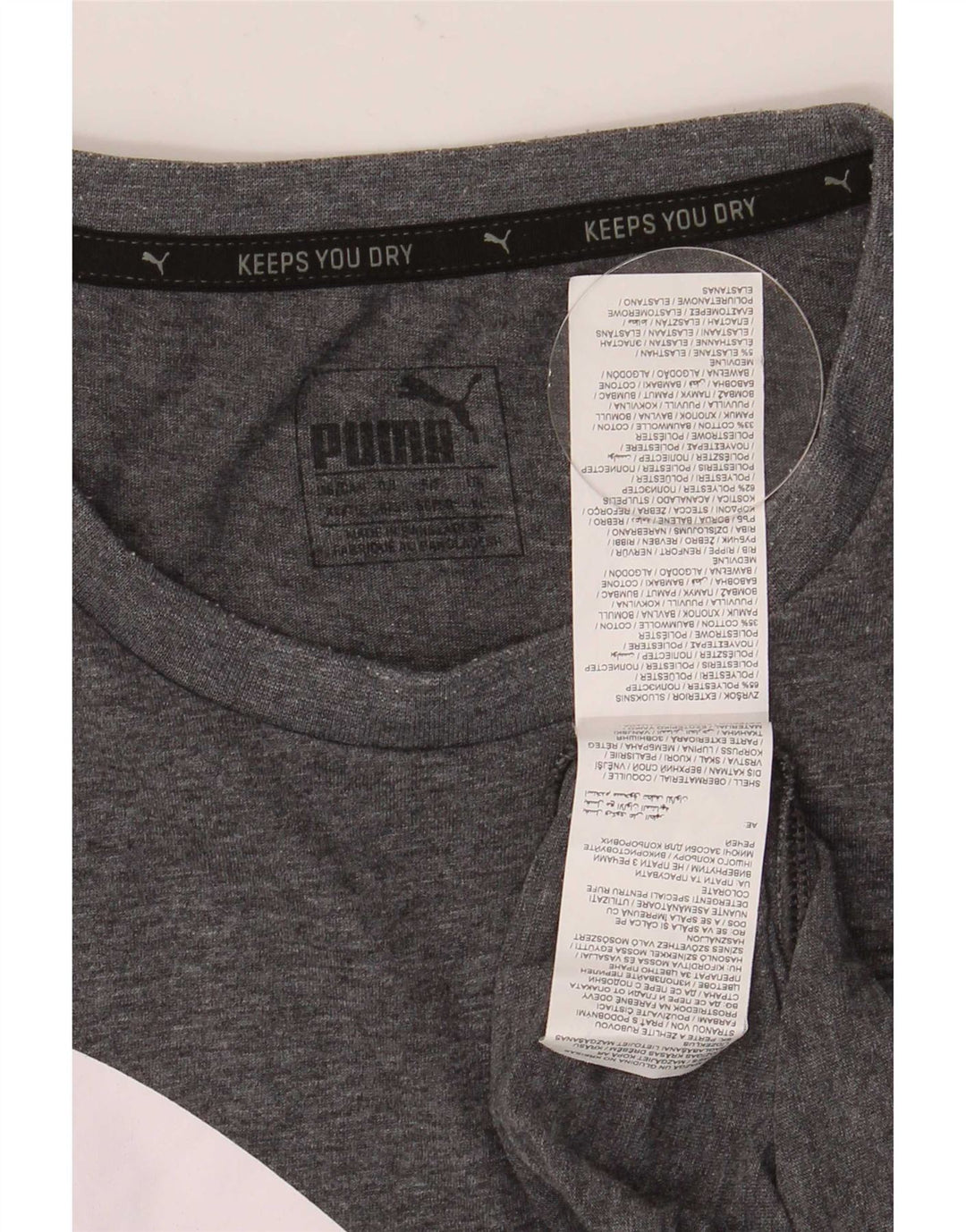 Puma Camiseta gráfica para hombre Top XL Gris Poliéster