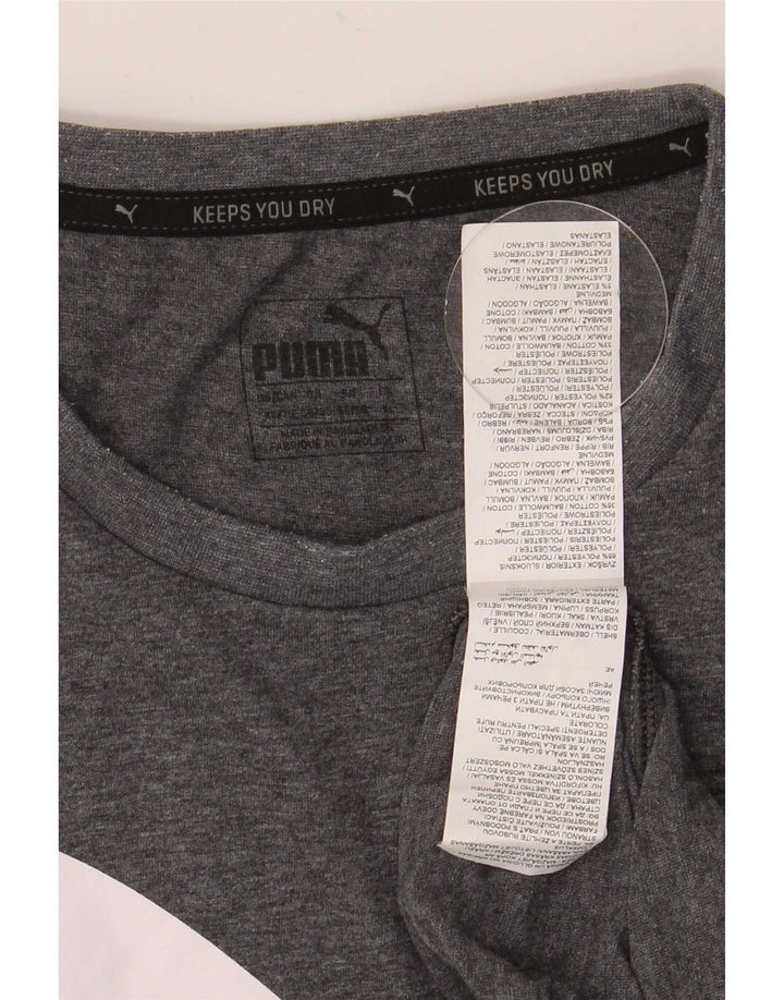 Puma Camiseta gráfica para hombre Top XL Gris Poliéster