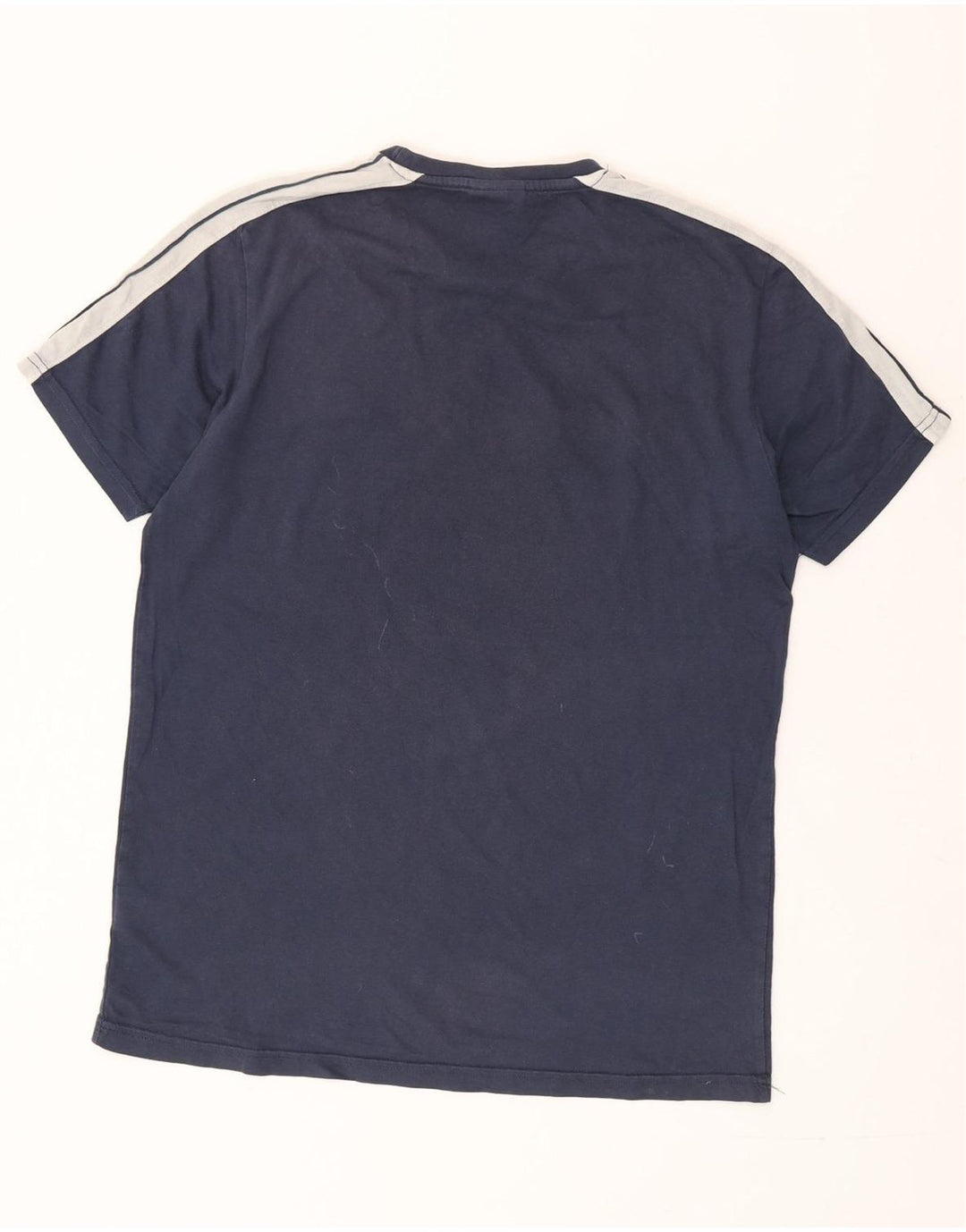 ELLESSE Hombre Camiseta Top Medium Azul Marino Colorblock Algodón