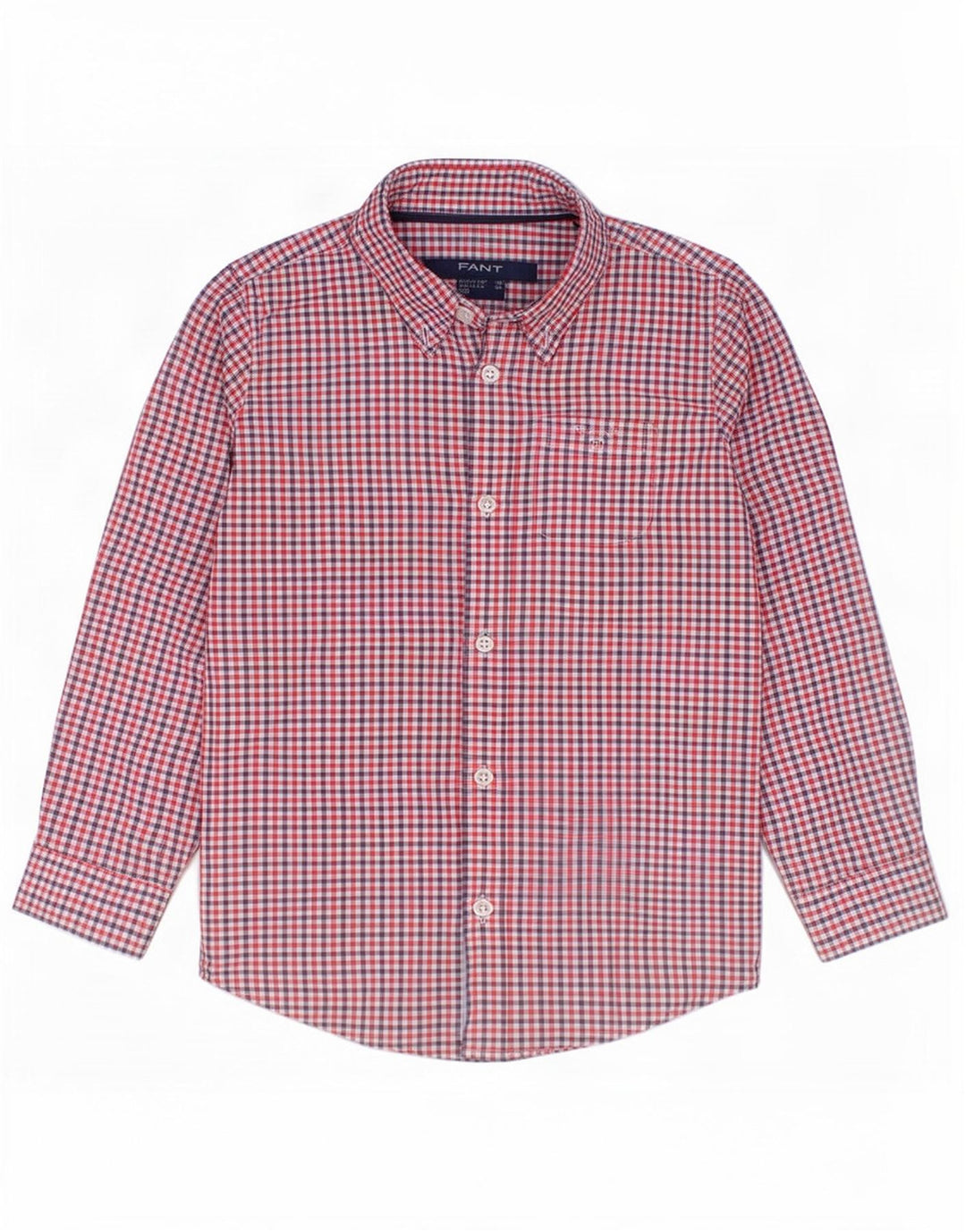 Gant Camisa para bebé niño 3-6 meses Algodón a cuadros rojo