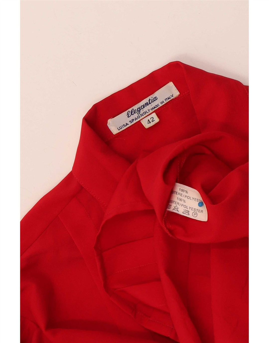 Luisa Spagnoli Blusa Camisa Mujer IT 42 Medio Rojo Poliéster