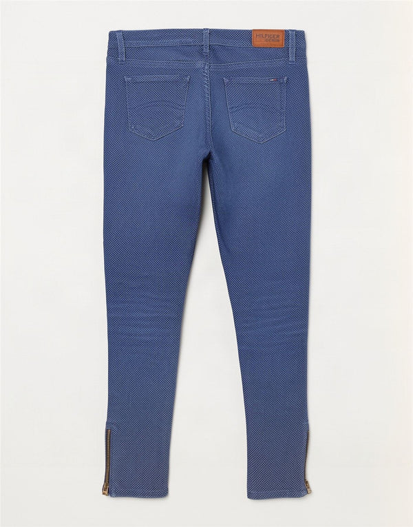 Tommy Hilfiger Vaqueros pitillo para mujer W28 L28 Algodón con lunares azules