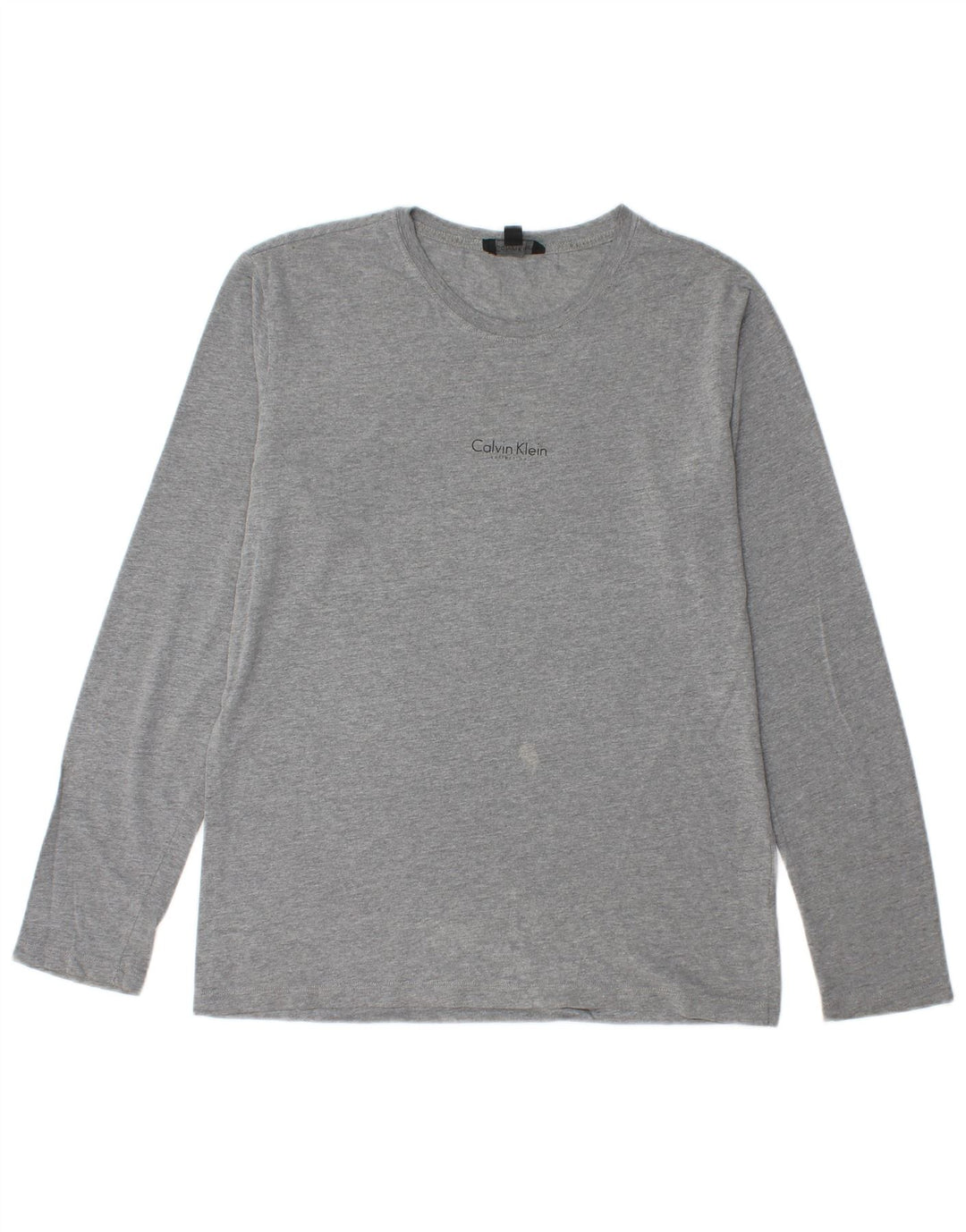 Calvin Klein Hombre Top Manga Larga Gris Medio Moteado
