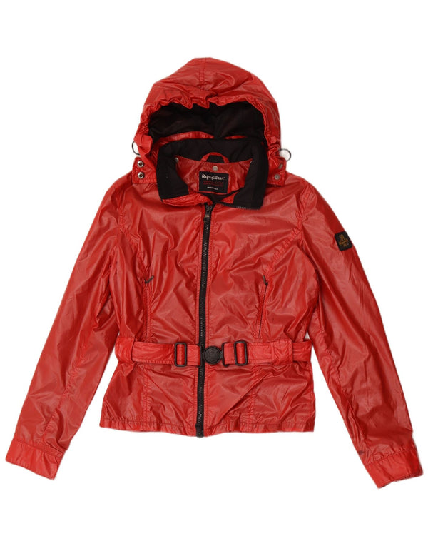 Refrigiwear Chaqueta impermeable con capucha para mujer IT 38 XS Poliéster rojo