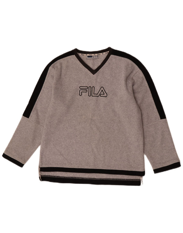 Fila Jersey de forro polar gráfico para niños 15-16 años XL Gris Colorblock Poliéster