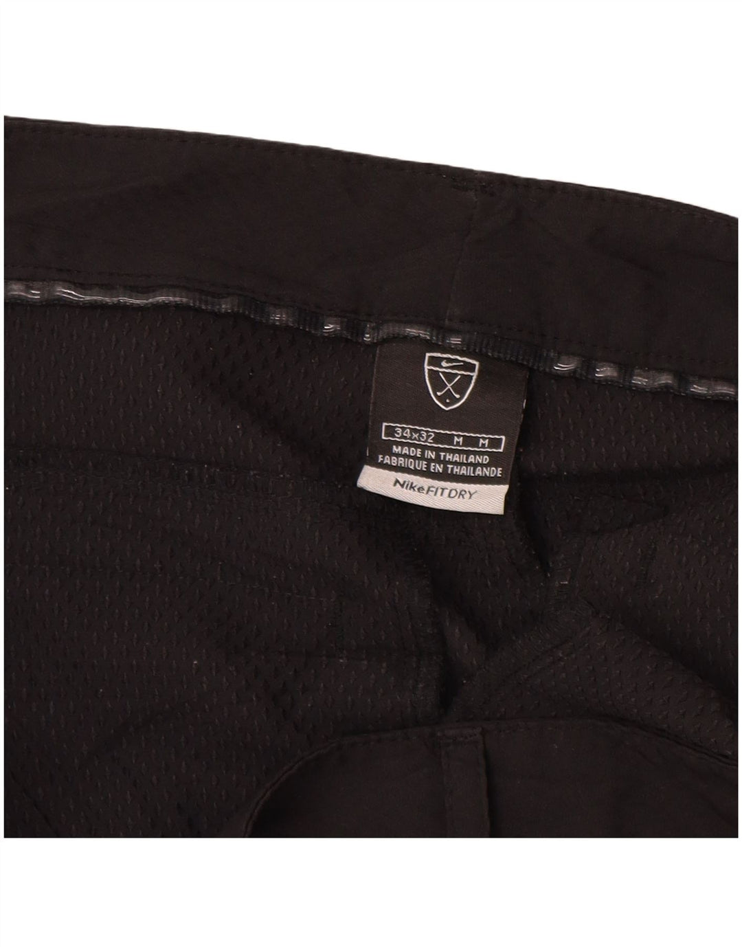 Pantalones informales rectos NIKE para hombre W34 L32 Poliéster negro