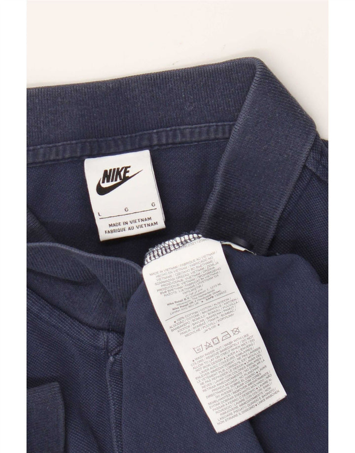 Polo Nike Hombre Grande Azul Algodón
