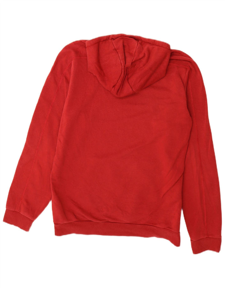 Adidas Hombre Sudadera Con Capucha Gráfica Jersey De Algodón Rojo Medio