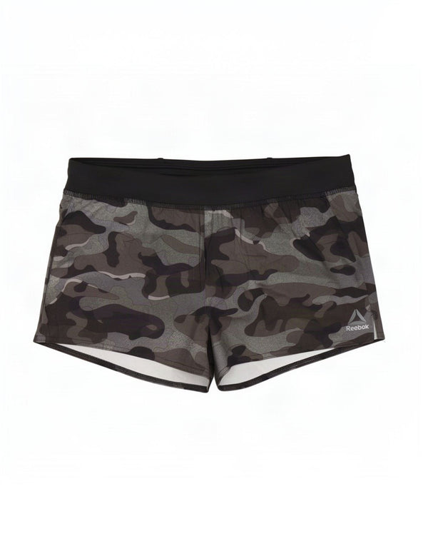 Reebok Pantalones cortos deportivos para mujer UK 12/14 Medium Multicolor Camuflaje