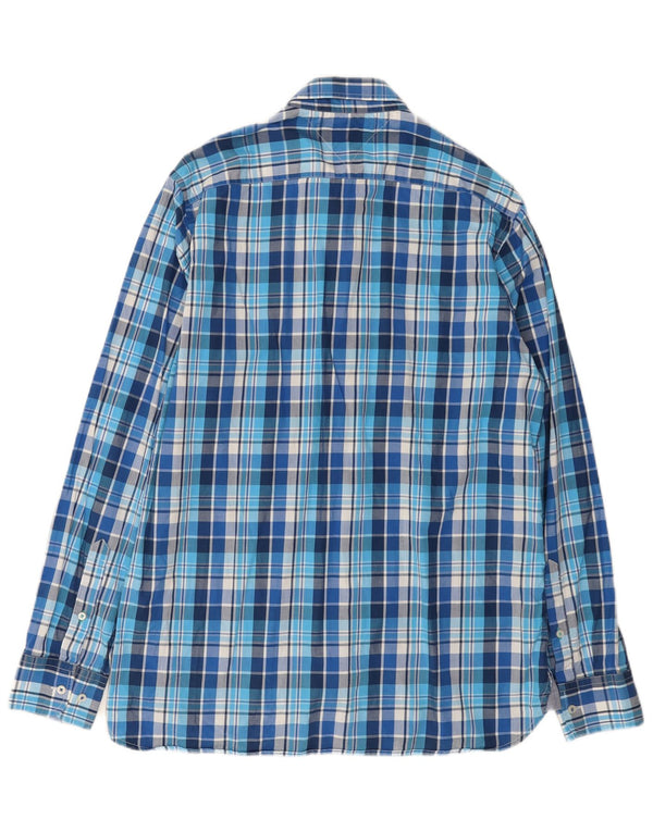 Camisa Tommy Hilfiger de corte personalizado de algodón a cuadros azul medio para hombre