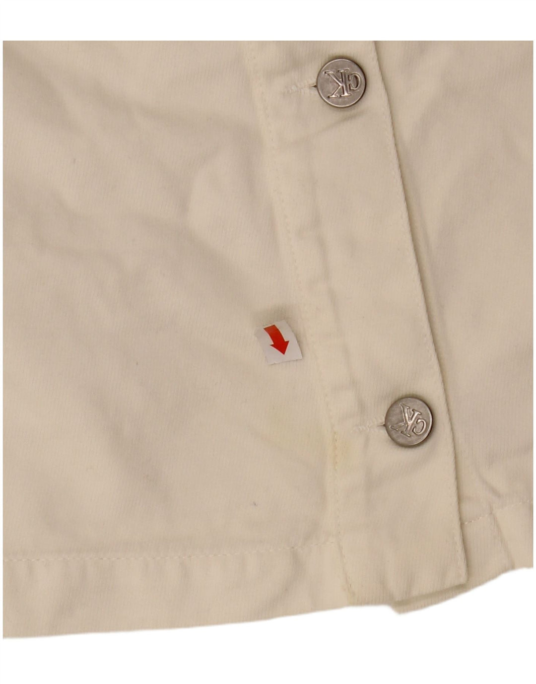 CALVIN KLEIN Minifalda para mujer W30 Mediana de algodón blanco roto