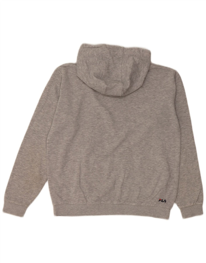 FILA Sudadera con capucha gráfica para niños 13-14 años Algodón gris