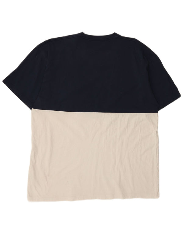 Vans Camiseta clásica de corte gráfico para hombre, talla 2XL, algodón con bloques de color azul
