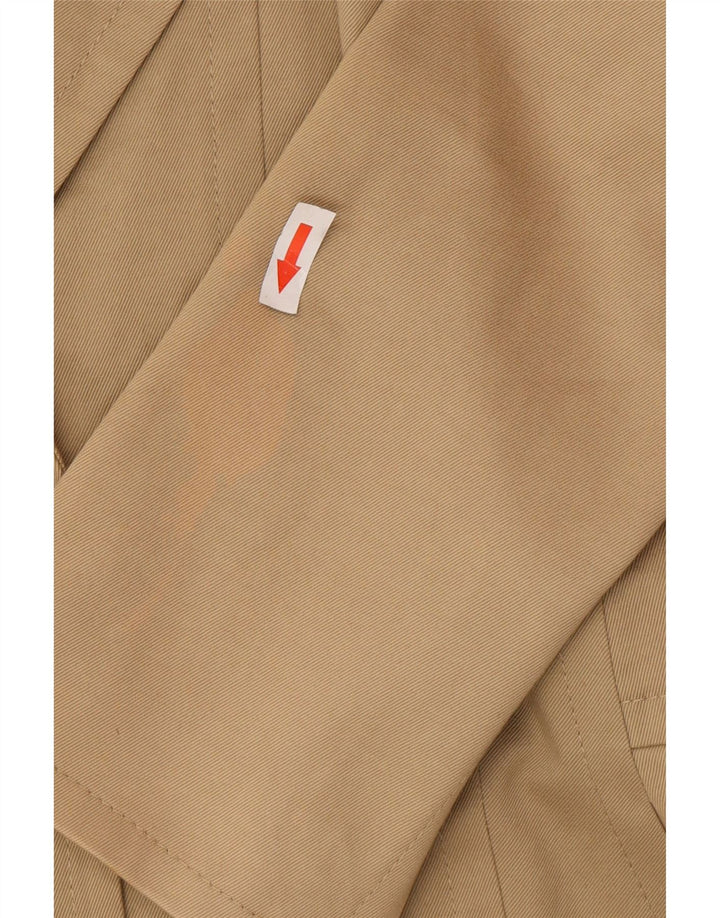 Hugo Boss Chaqueta Blazer de 3 Botones para Mujer UK 10 Small Beige Cotton Classic
