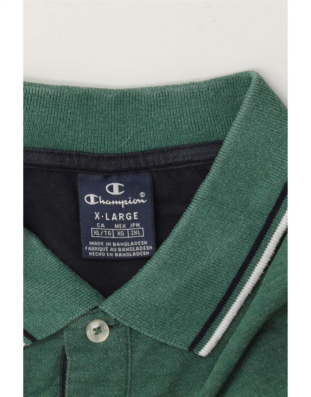 Champion Polo Hombre XL Rayas Verdes