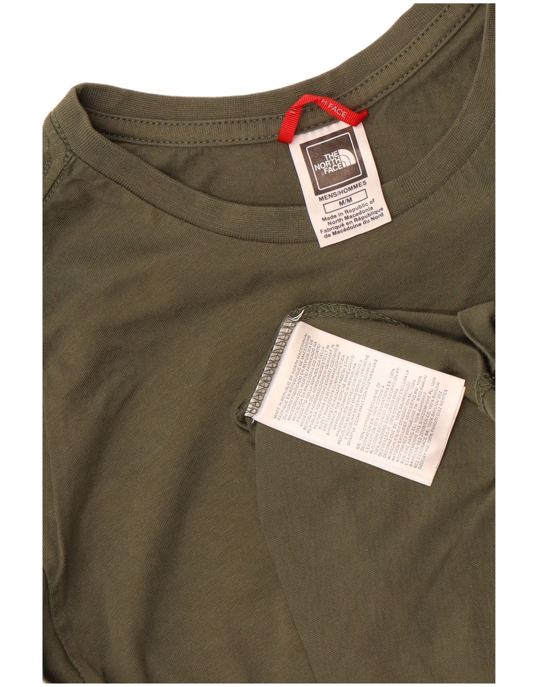 The North Face Hombre Top Manga Larga Algodón Caqui Medio