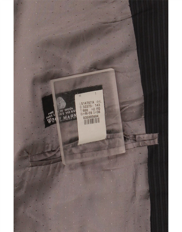 Calvin Klein Chaqueta tipo blazer larga para hombre UK 44 2XL Lana nueva a rayas negras