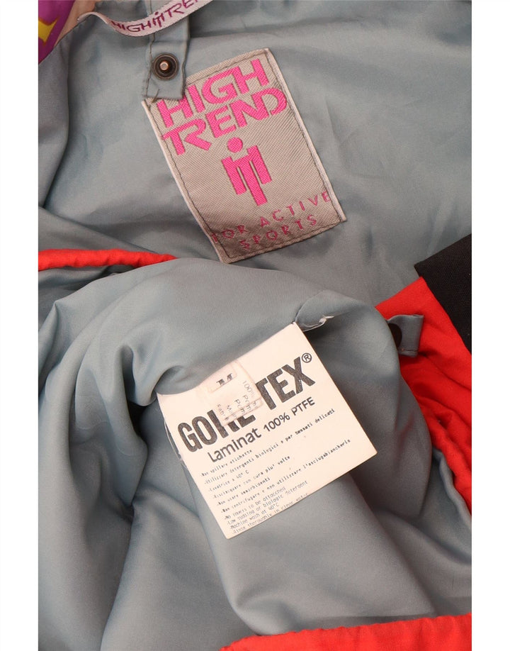 Vintage hombres Gore-Tex chaqueta de esquí Reino Unido 38 medio rojo colorblock poliamida