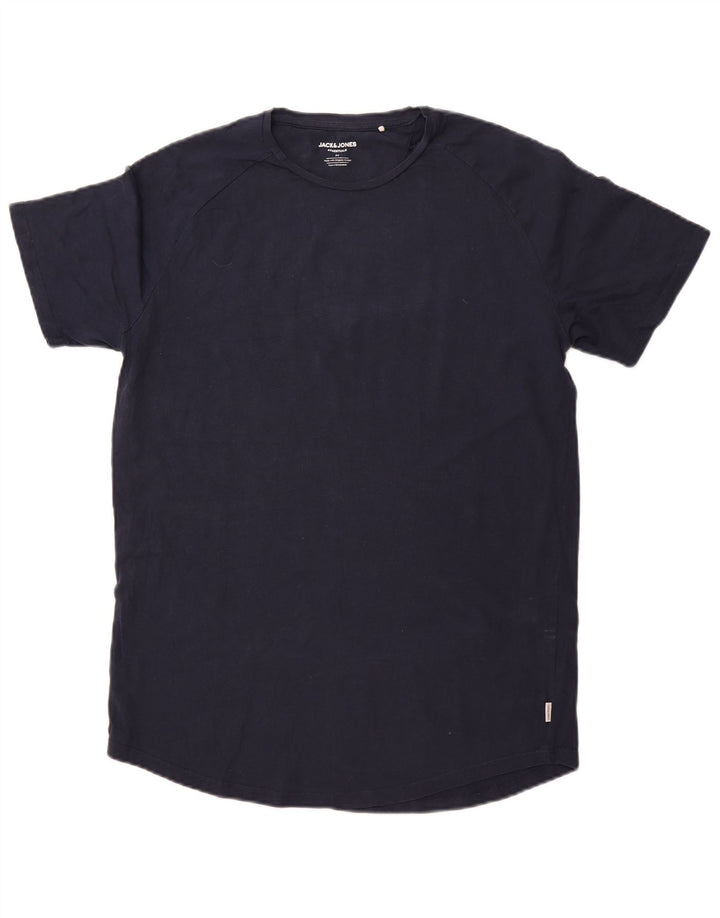 JACK & JONES Hombre Camiseta Top Medium Azul Marino Algodón
