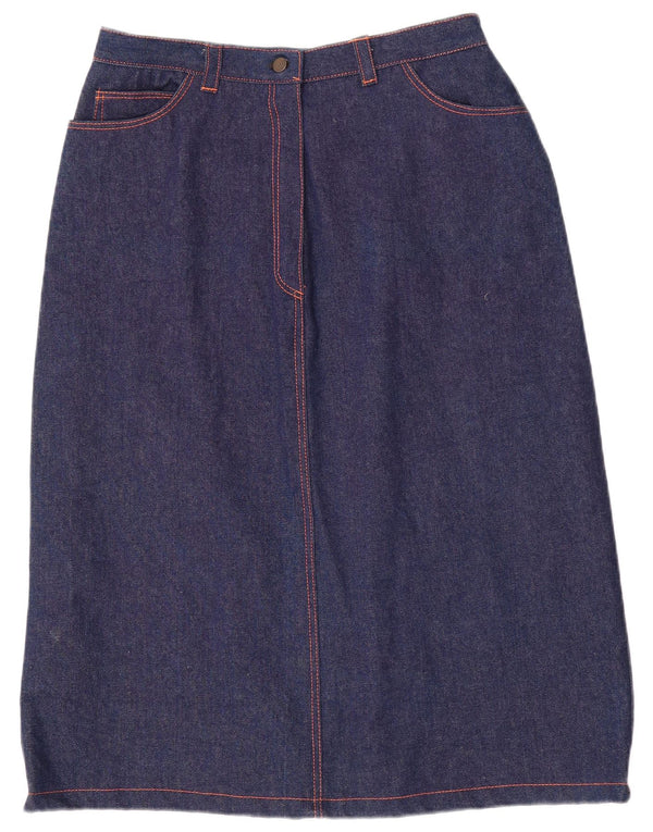 Falda vaquera vintage para mujer W31 azul marino medio
