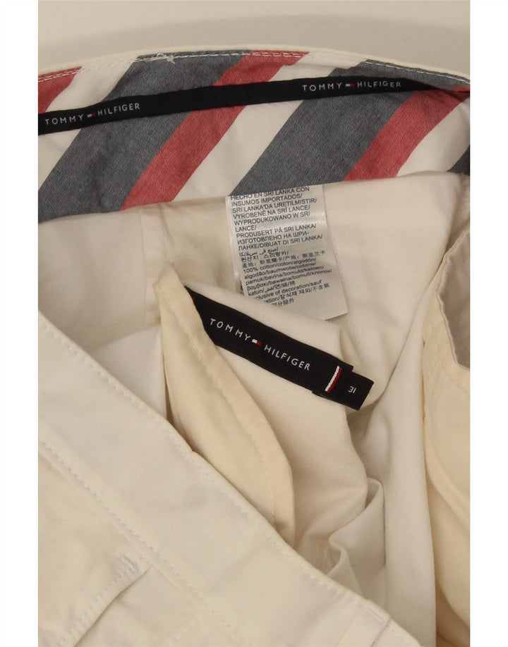TOMMY HILFIGER Pantalones cortos chinos para hombre W31 Algodón blanco mediano