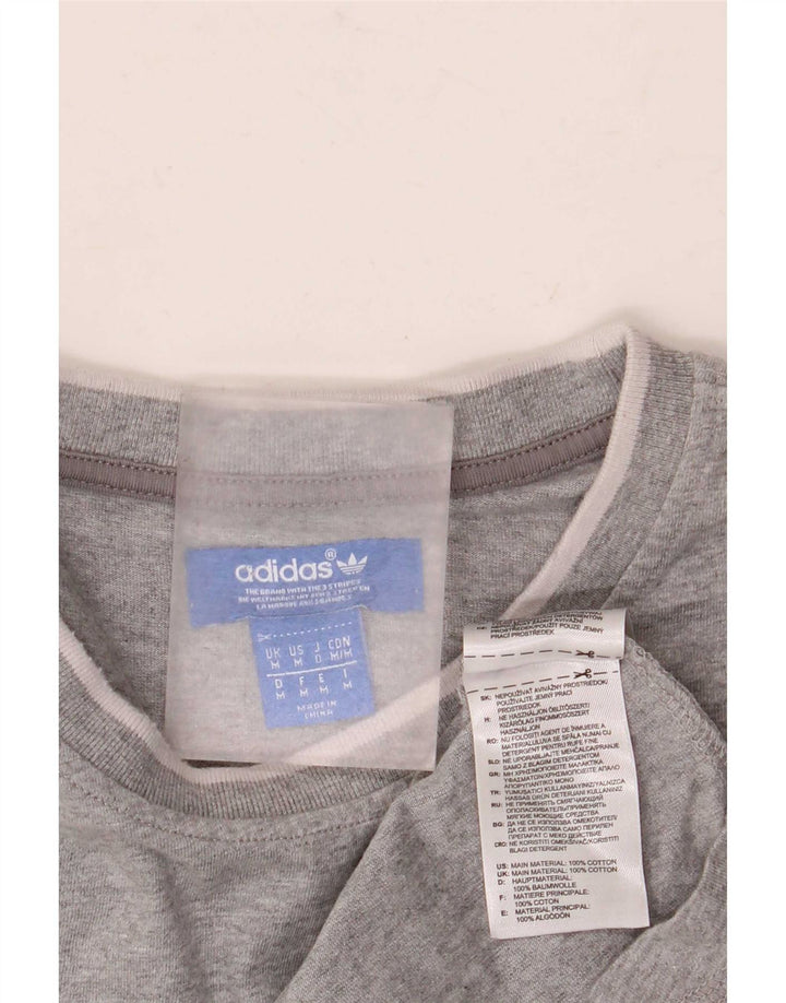 Camiseta Adidas Hombre Top Algodón Gris Medio