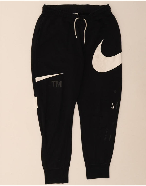 Nike Hombre Swoosh Graphic Chándal Pantalones Joggers Medium Negro Algodón