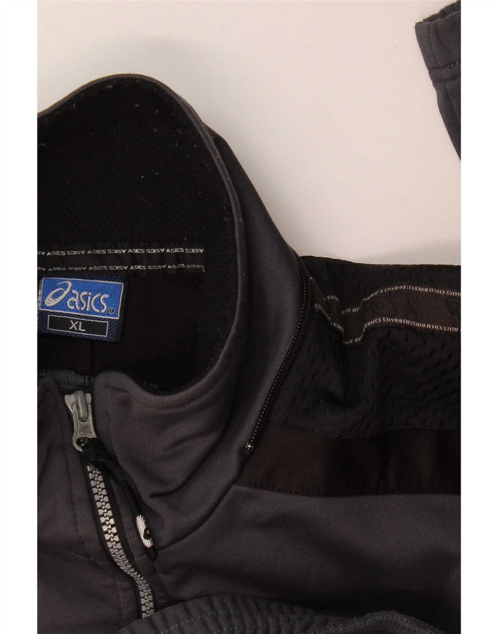 Asics Hombre Chándal Top Chaqueta XL Gris Colorblock