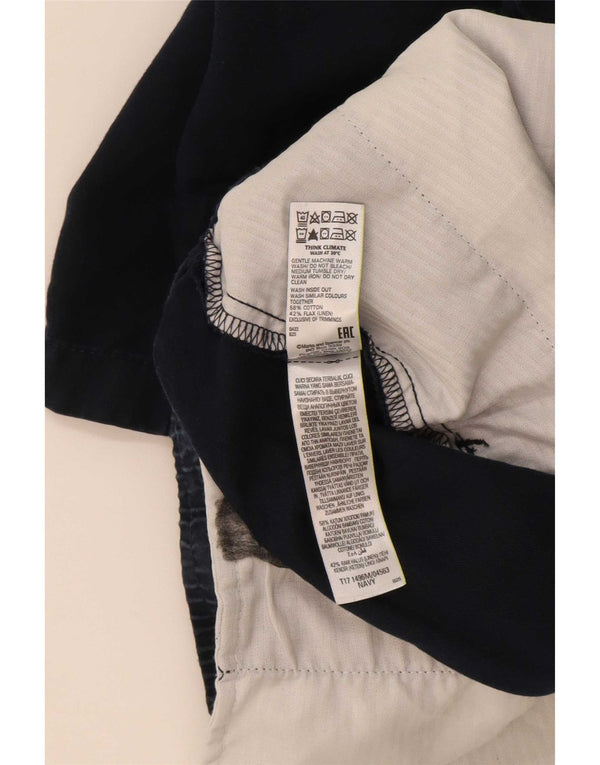 Marks & Spencer Pantalones cortos chinos Autograph para hombre mediano W32 algodón azul marino