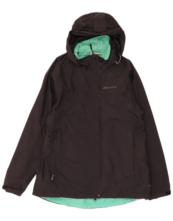 Sprayway Chaqueta cortavientos con capucha para mujer UK 12 Medium Black Polyamide