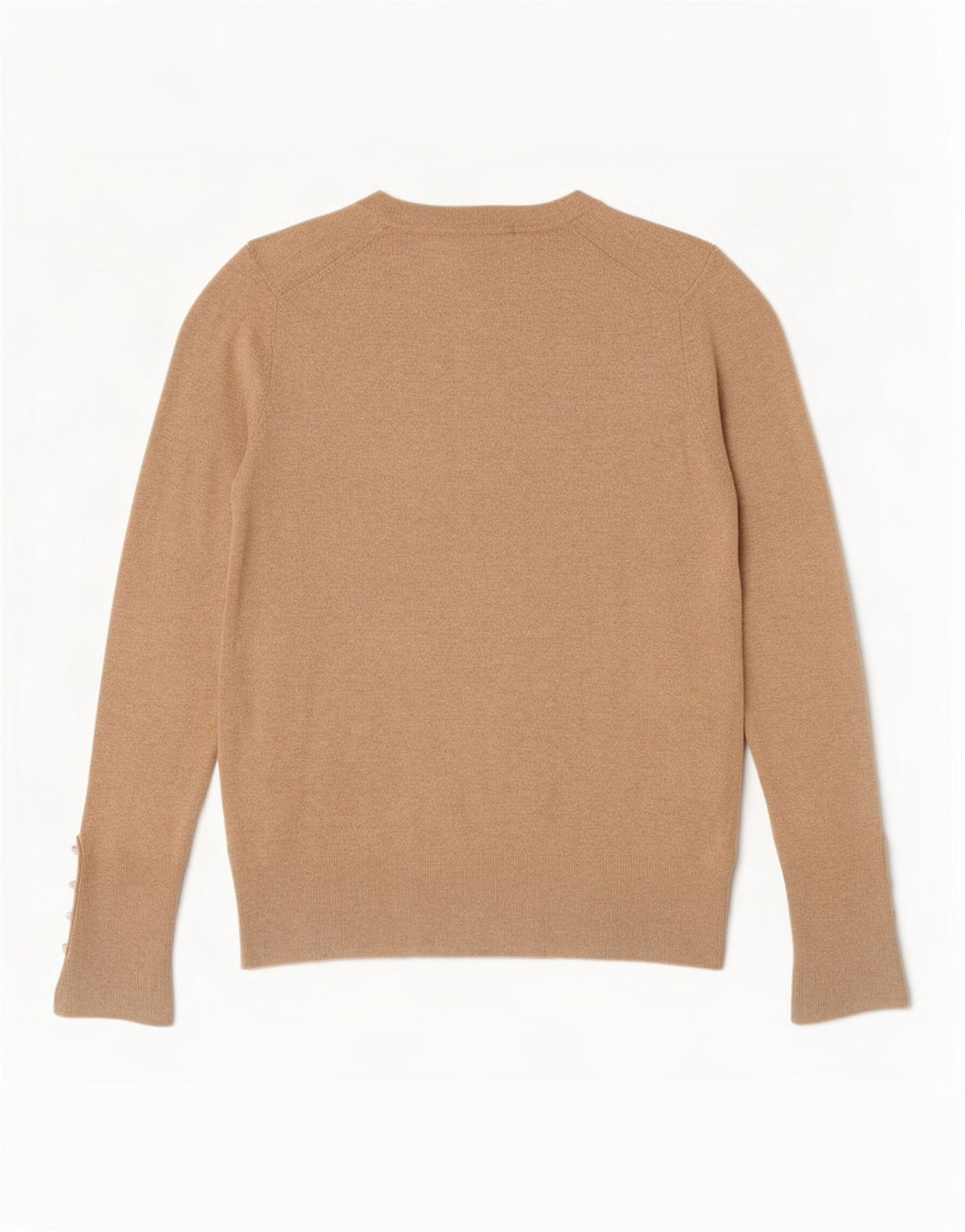 Zara - Jersey de cuello redondo para mujer, talla 40, color beige medio