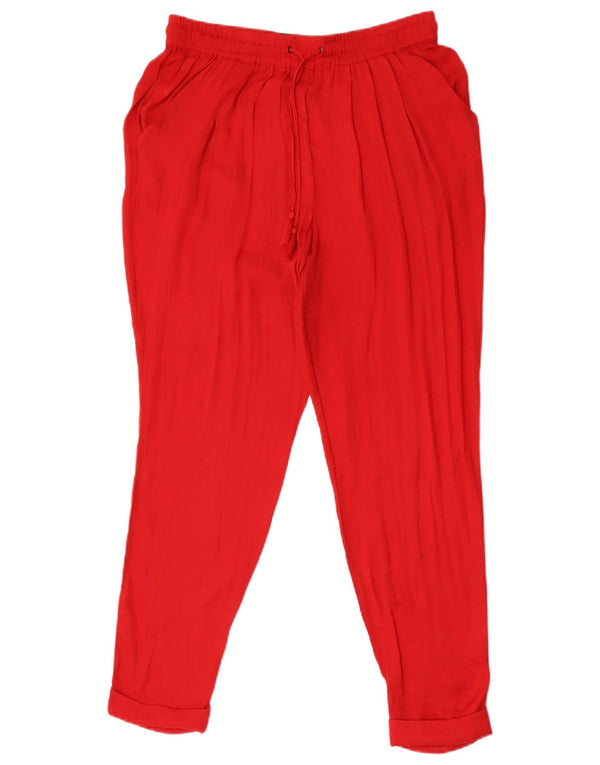 Zara Mujer Trafaluc Pantalones Cortos UK 12 Medium W28 L26 Rojo