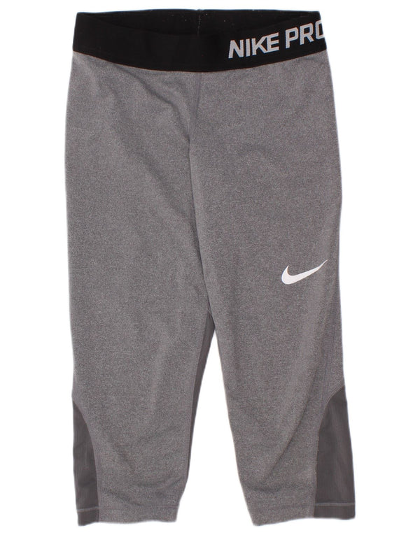 Nike Leggings Dri Fit Graphic para niñas 8-9 años Pequeño Gris Colorblock