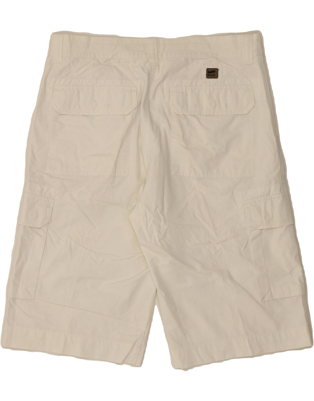 GAS Mens Cargo Shorts XL W34  White Cotton Vintage Gas and Second-Hand Gas from Messina Hembry 