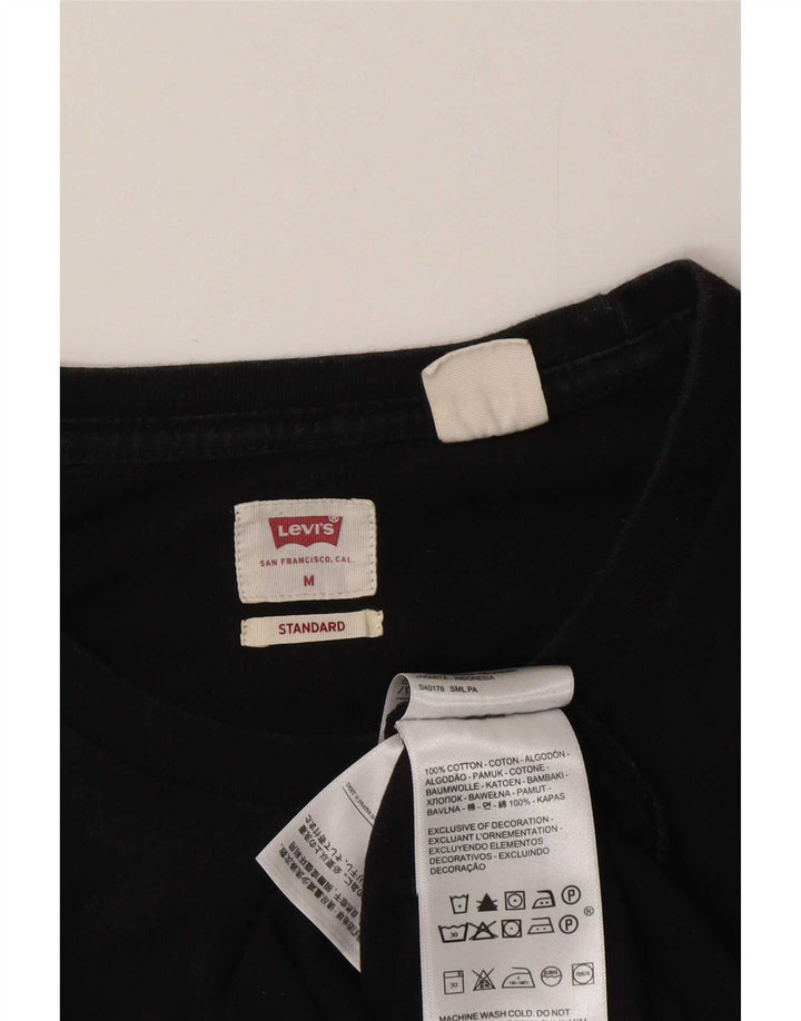Levi's Camiseta de ajuste estándar para hombre Top mediano de algodón negro