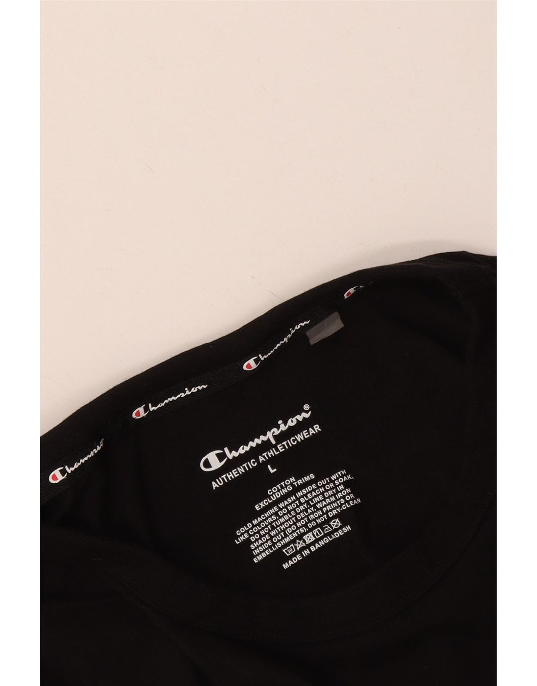 Champion Camiseta gráfica para hombre Top grande de algodón negro