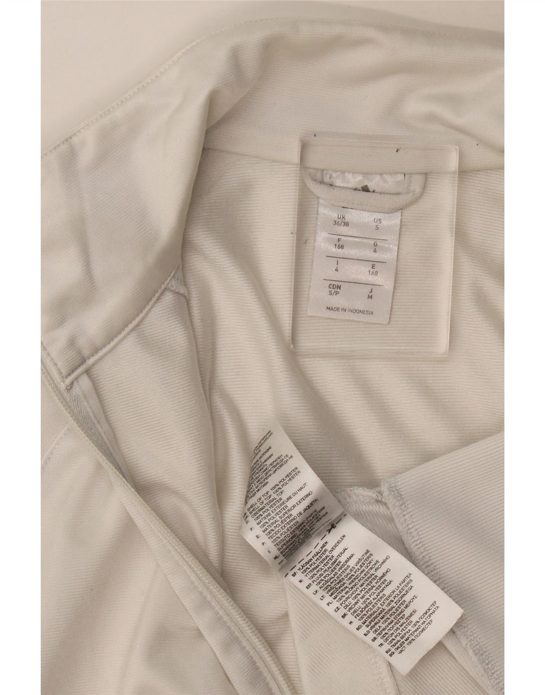 Adidas - Chaqueta de chándal para hombre, talla 36/38, poliéster blanco pequeño