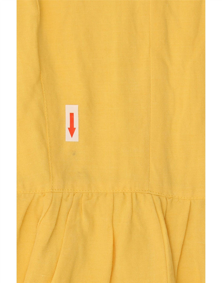 Roccobarocco Vestido acampanado para mujer UK 40 Pequeño Amarillo