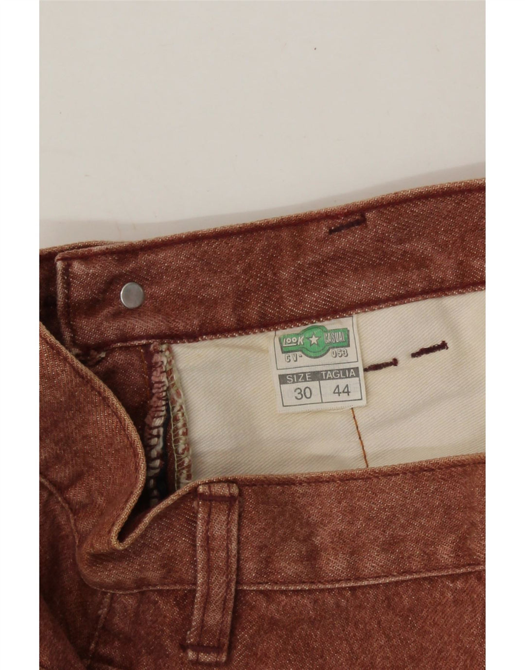 VINTAGE Womens Denim Skirt W30 Medium Brown Vintage Vintage and Second-Hand Vintage from Messina Hembry 