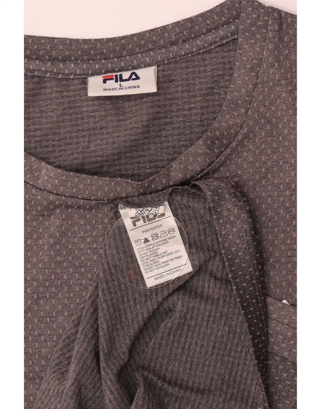 Fila Camiseta para hombre Top Large Gris Poliéster