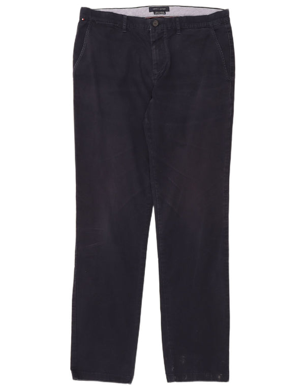 Tommy Hilfiger Pantalones chinos ajustados para hombre W34 L34 Azul marino