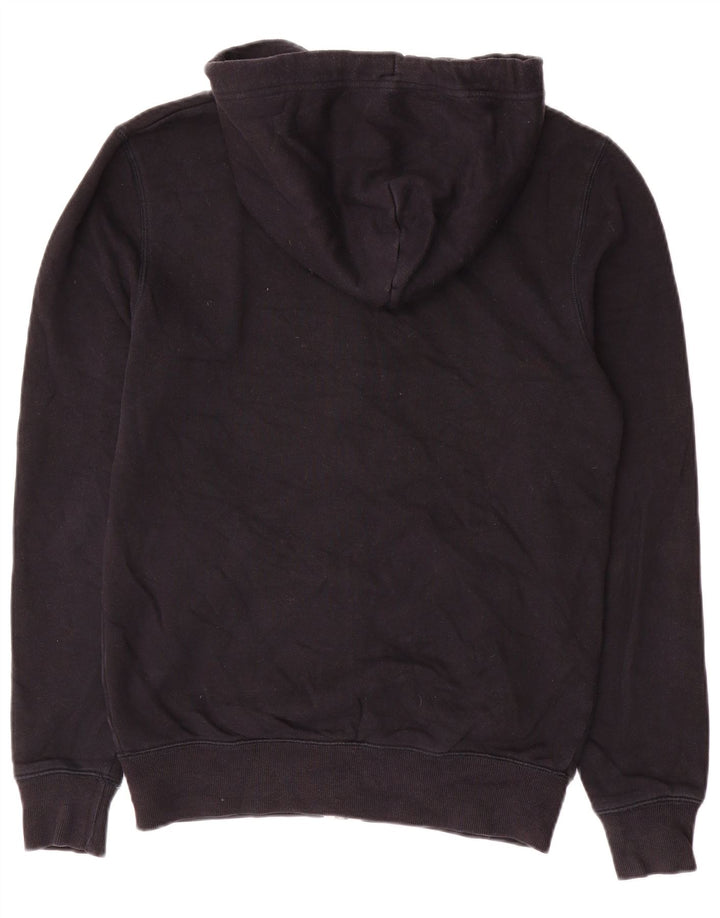 Jack Wills Sudadera con capucha y cremallera para hombre, talla pequeña, algodón negro