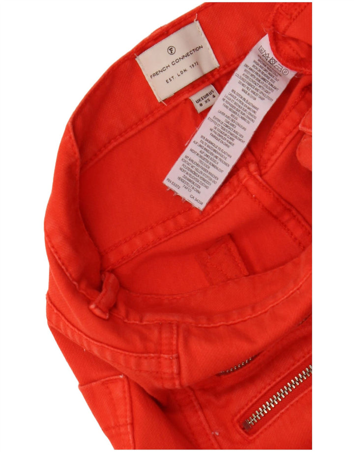 FRENCH CONNECTION Vaqueros pitillo para mujer UK 8 Small W25 L30 Algodón naranja