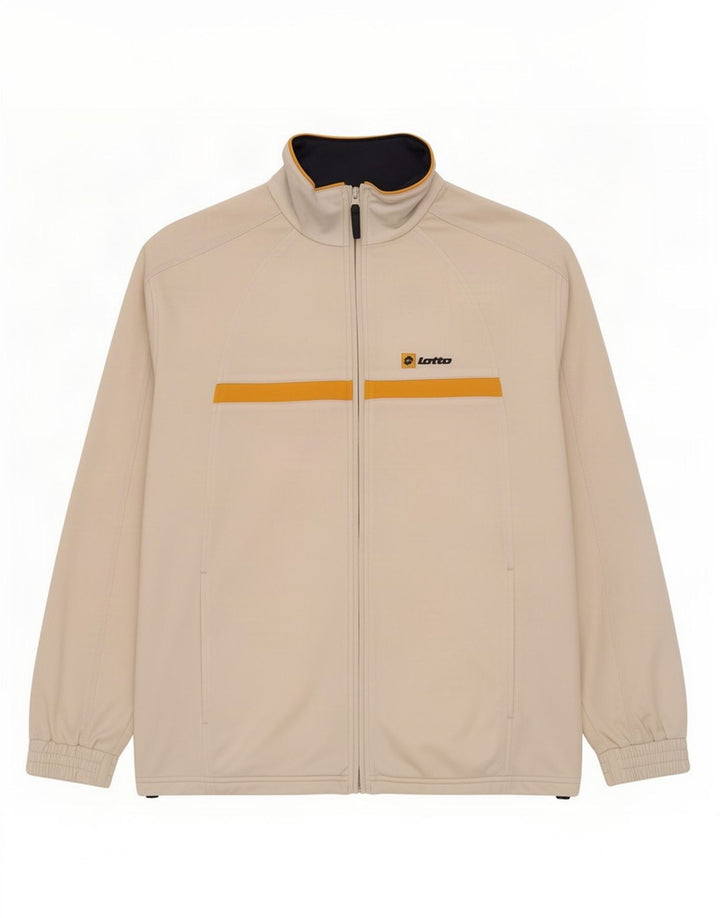 Lotto Chaqueta de chándal para hombre IT 46/50 Poliéster con bloques de color blanco mediano