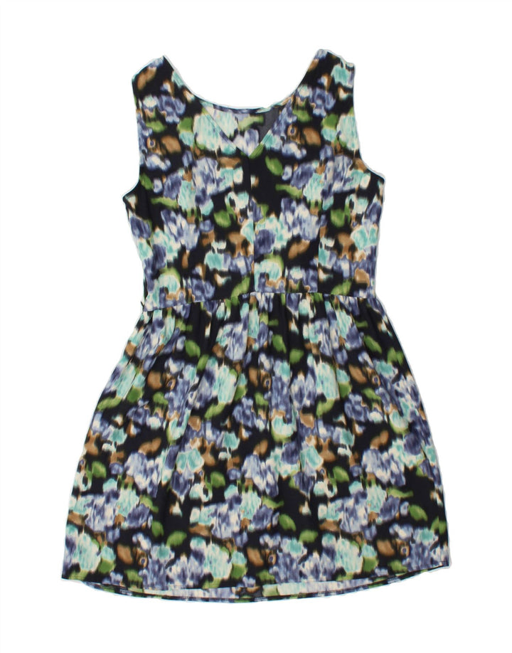 BENETTON Womens Abstract Pattern A-Line Dress UK 12 Medium Multicoloured Vintage Benetton and Second-Hand Benetton from Messina Hembry 