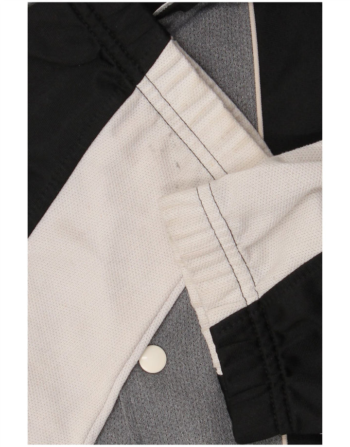 Asics Hombre Gráfico Chándal Top Chaqueta Grande Negro Colorblock